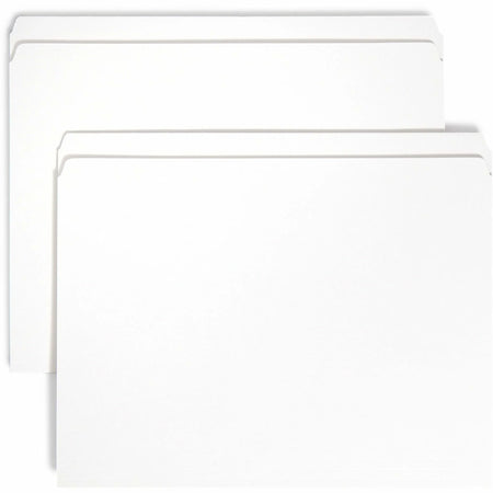 Smead Colored Top Tab File Folders - Letter Size - White - 100/Box