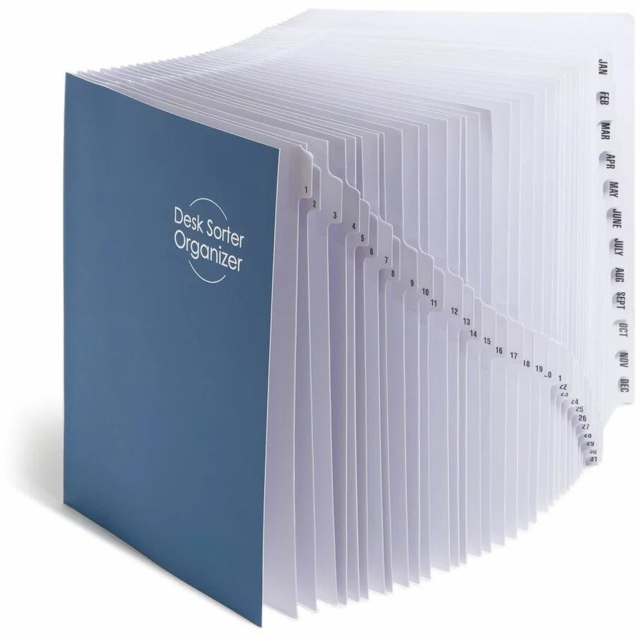Smead Daily/Monthly Desk File/Sorter - Digit Organizer - Blue Divider - Filing Jackets & Pockets
