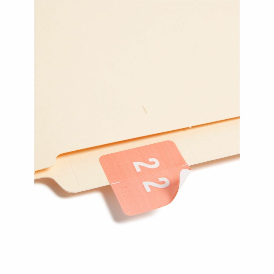 Smead DCC Color-Coded Numeric Labels - 2 - x 1 1/2’’ Width Length - Pink - Laminated - 250 / Roll - Filing