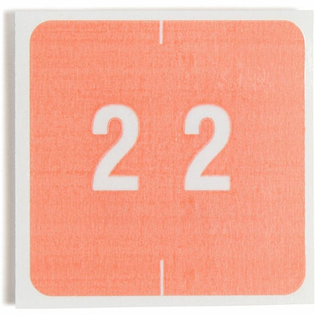Smead DCC Color-Coded Numeric Labels - 2 - x 1 1/2’’ Width Length - Pink - Laminated - 250 / Roll - Filing