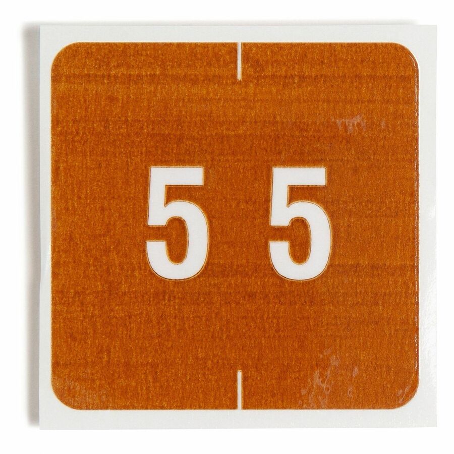 Smead DCC Color-Coded Numeric Labels - 5 - x 1 1/2’’ Width Length - Brown - Laminated - 250 / Roll - Filing