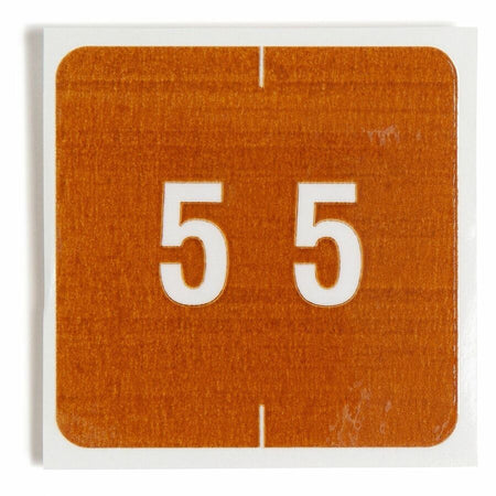 Smead DCC Color-Coded Numeric Labels - 5 - x 1 1/2’’ Width Length - Brown - Laminated - 250 / Roll - Filing