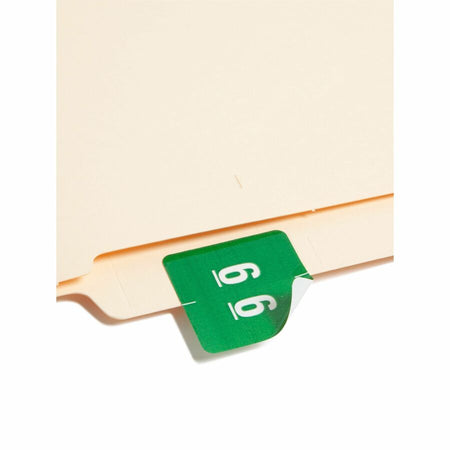 Smead DCC Color-Coded Numeric Labels - 6 - x 1 1/2’’ Width Length - Green - Laminated - 250 / Roll - Filing