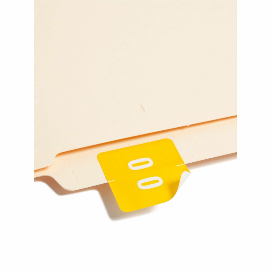 Smead DCC Color-Coded Numeric Labels - 0-9 - x 1 1/2’’ Width Length - Assorted - Laminated - 250 / Roll - 10 / Box