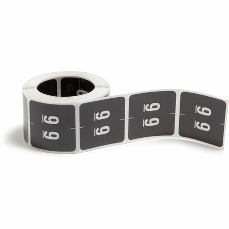 Smead DCC Color-Coded Numeric Labels - 9 - x 1 1/2’’ Width Length - Black - Laminated - 250 / Roll - Filing