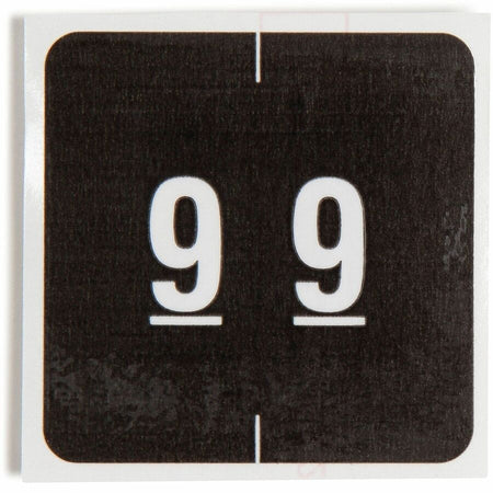 Smead DCC Color-Coded Numeric Labels - 9 - x 1 1/2’’ Width Length - Black - Laminated - 250 / Roll - Filing