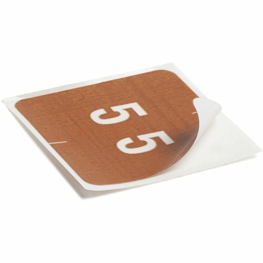 Smead DCC Color-Coded Numeric Labels - Brown Laminated - 250/Roll - Filing