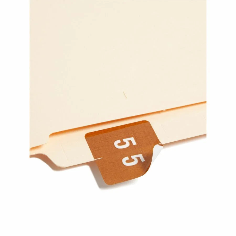 Smead DCC Color-Coded Numeric Labels - Brown Laminated - 250/Roll - Filing