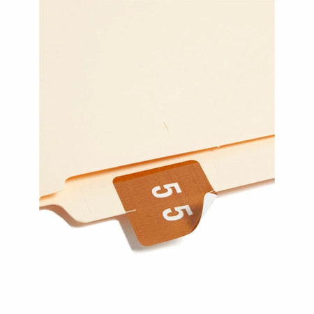 Smead DCC Color-Coded Numeric Labels - Brown Laminated - 250/Roll - Filing