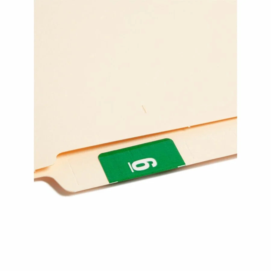 Smead DCC Color-Coded Numeric Labels - 6 - x 1 1/2’’ Width Length - Green - Laminated - 250 / Roll - Filing