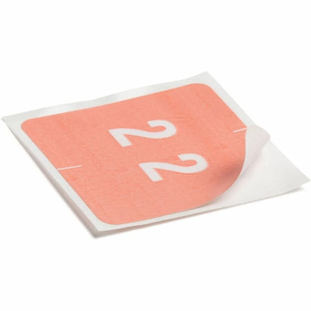 Smead DCC Color-Coded Numeric Labels - 2 - x 1 1/2’’ Width Length - Pink - Laminated - 250 / Roll - Filing