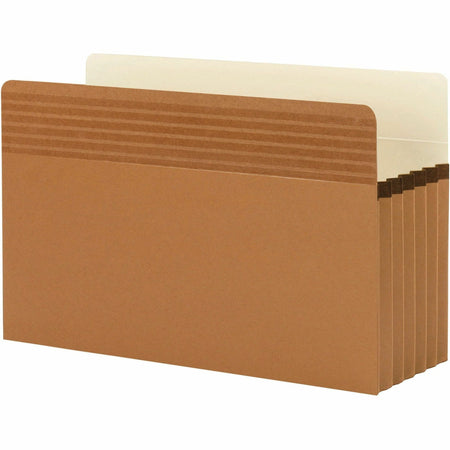 Smead Easy Grip Straight Tab Cut Legal Recycled File Pocket - 8 1/2’’ x 14’’ - 5 1/4’’ Expansion - Redrope - Filing