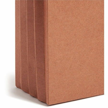 Smead Easy Grip Straight Tab Cut Legal Recycled File Pocket - 8 1/2’’ x 14’’ - 3 Expansion - Pressboard - Redrope