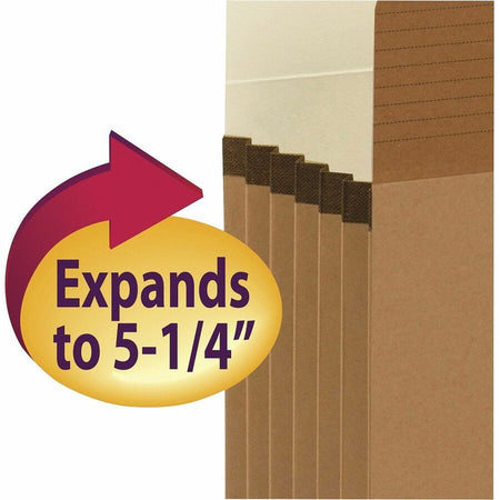 Smead Easy Grip Straight Tab Cut Legal Recycled File Pocket - 8 1/2’’ x 14’’ - 5 1/4’’ Expansion - Redrope - Filing