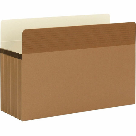 Smead Easy Grip Straight Tab Cut Legal Recycled File Pocket - 8 1/2’’ x 14’’ - 5 1/4’’ Expansion - Redrope - Filing