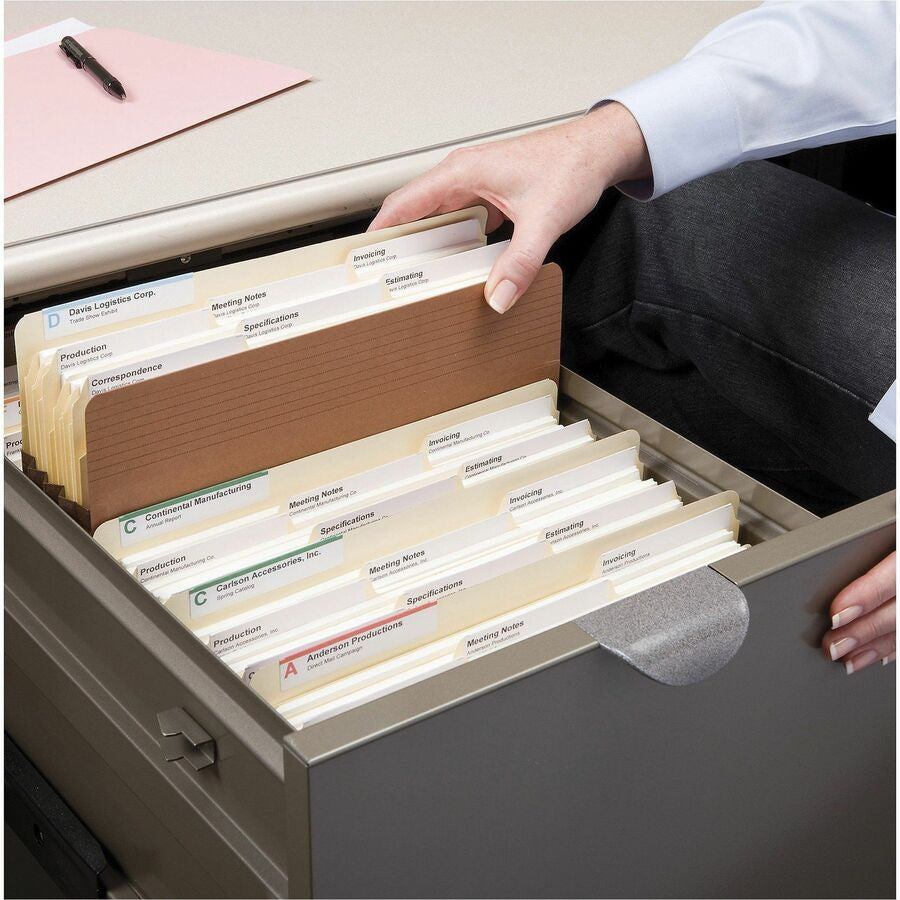 Smead Easy Grip Straight Tab Cut Legal Recycled File Pocket - 8 1/2’’ x 14’’ - 1 3/4’’ Expansion - Redrope - Filing