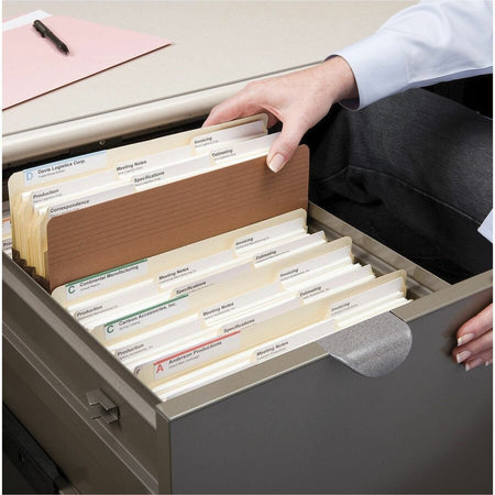 Smead Easy Grip Straight Tab Cut Legal Recycled File Pocket - 8 1/2’’ x 14’’ - 1 3/4’’ Expansion - Redrope - Filing