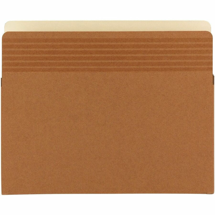 Smead Easy Grip Straight Tab Cut Letter Recycled File Pocket - 8 1/2’’ x 11’’ - 5 1/4’’ Expansion - Redrope - Filing