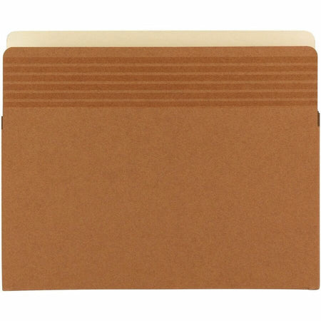 Smead Easy Grip Straight Tab Cut Letter Recycled File Pocket - 8 1/2’’ x 11’’ - 5 1/4’’ Expansion - Redrope - Filing