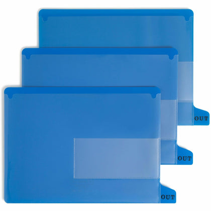 Smead End Tab Out Guides: Blue Poly Tab(s) - 25/Box - Filing Guides