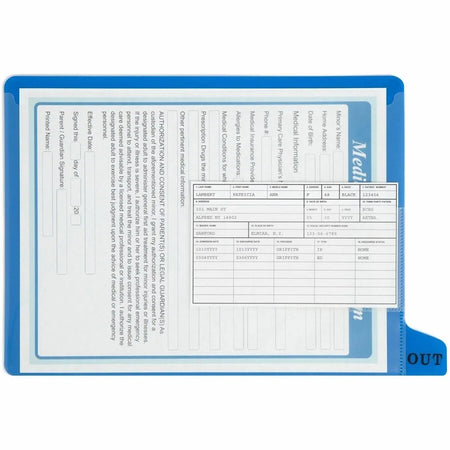 Smead End Tab Out Guides: Blue Poly Tab(s) - 25/Box - Filing Guides