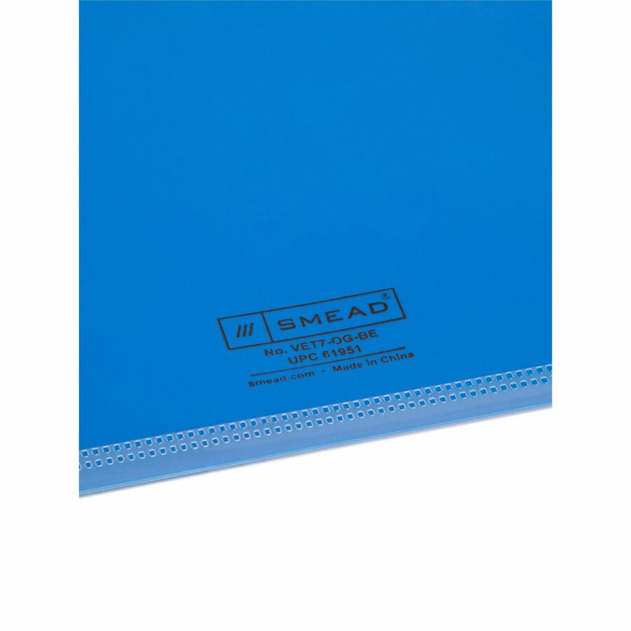 Smead End Tab Out Guides - Printed Bottom Tab(s) - Message - Letter - Blue Poly - 25 / Box - Filing