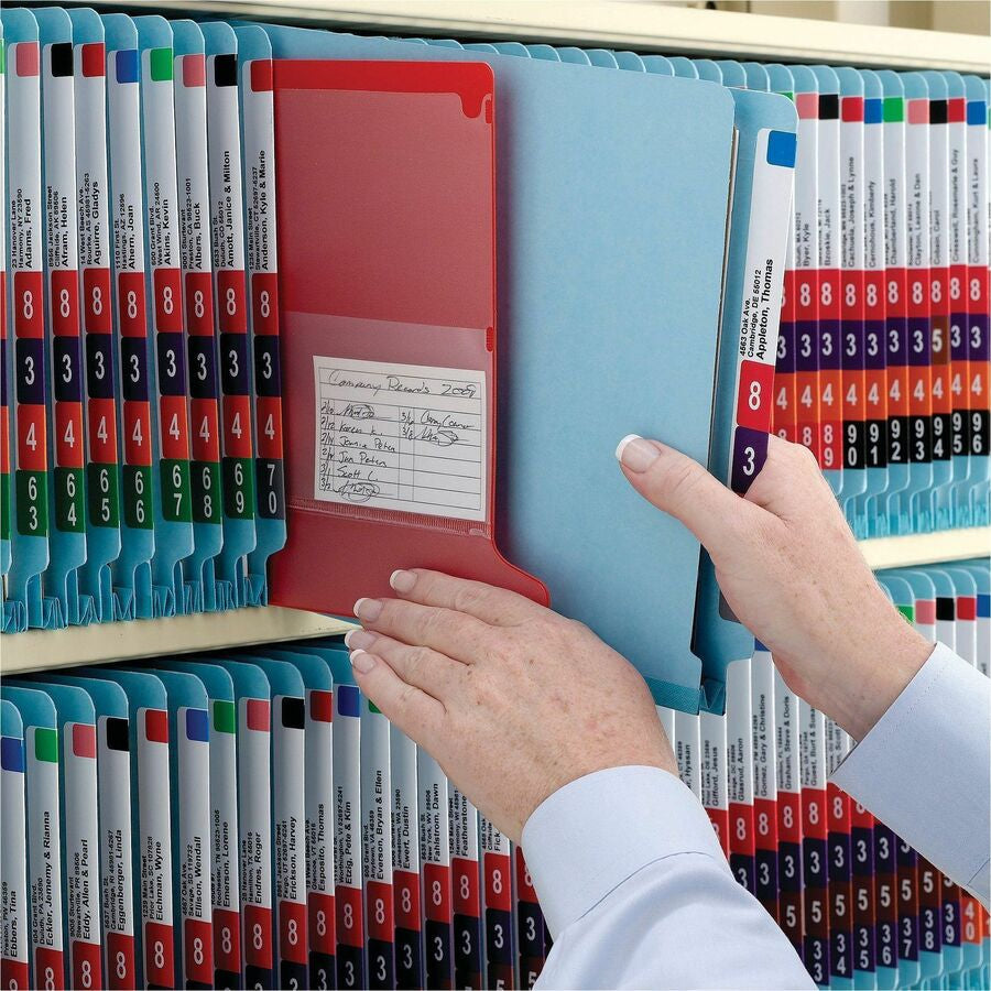 Smead End Tab Out Guides - Printed Bottom Tab(s) - Message - Letter - Red Poly - 25 / Box - Filing
