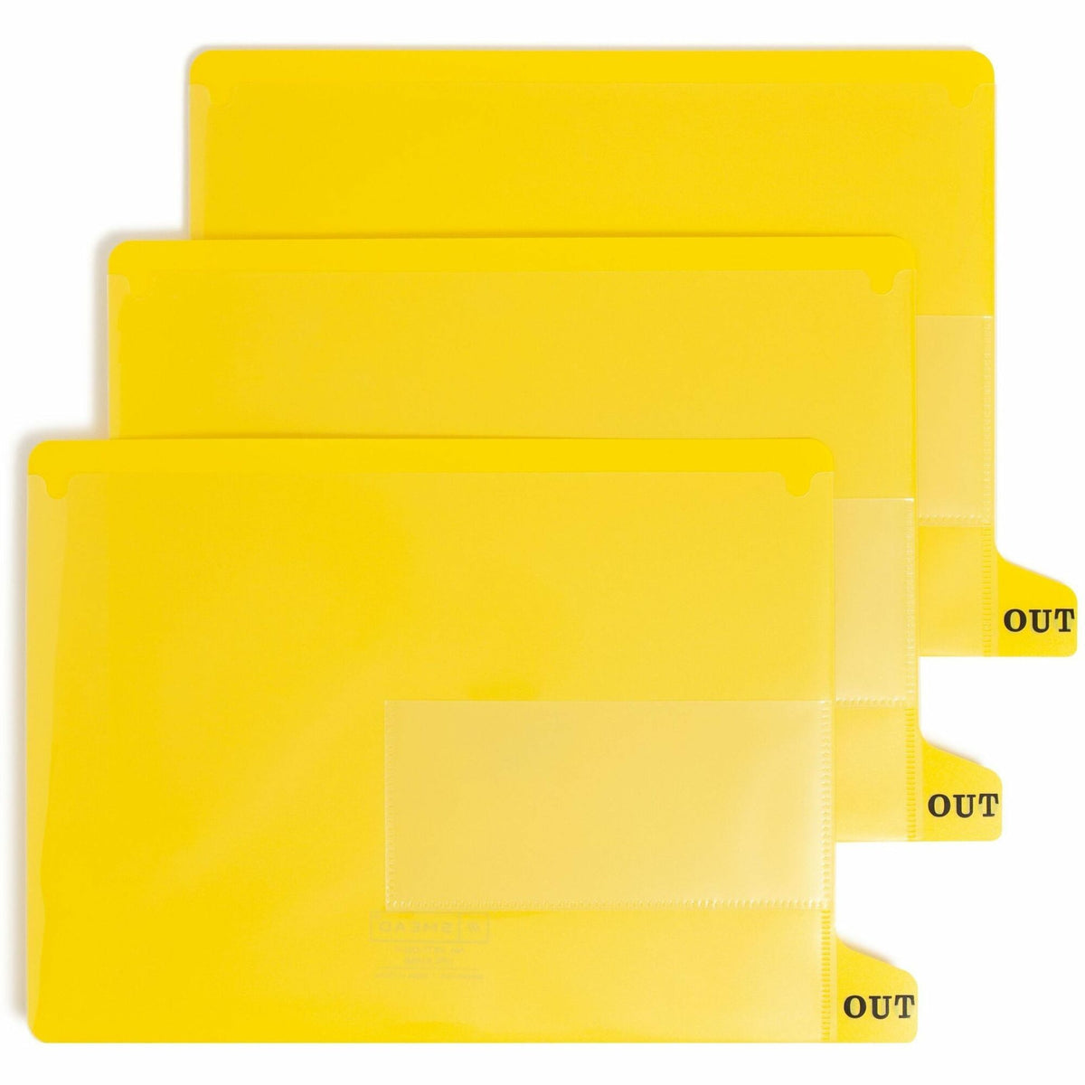 Smead End Tab Out Guides - Printed Bottom Tab(s) - Message - Letter - Yellow Poly - 25 / Box - Filing