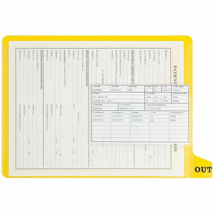 Smead End Tab Out Guides: Yellow Poly Tab(s) - 25/Box - Filing Guides