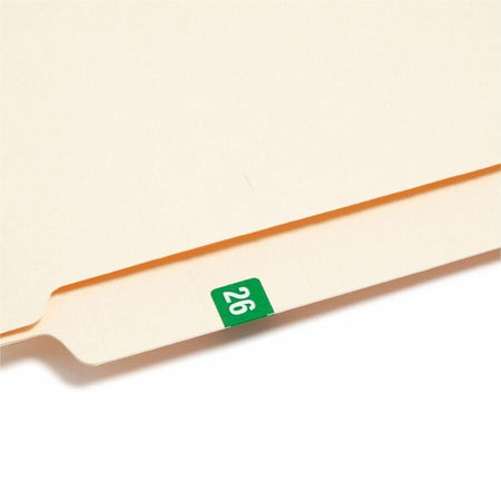 Smead ETS Color-Coded Year Labels - 1/2’’ Height x 1’’ Width - Green - Paper - Laminated - Self-adhesive Durable - 25