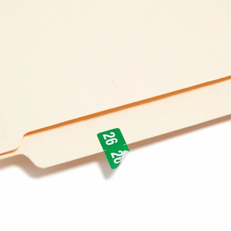 Smead ETS Color-Coded Year Labels - 1/2’’ Height x 1’’ Width - Green - Paper - Laminated - Self-adhesive Durable - 25