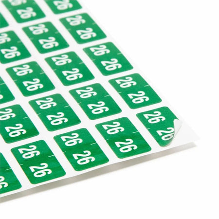 Smead ETS Color-Coded Year Labels - 1/2’’ Height x 1’’ Width - Green - Paper - Laminated - Self-adhesive Durable - 25