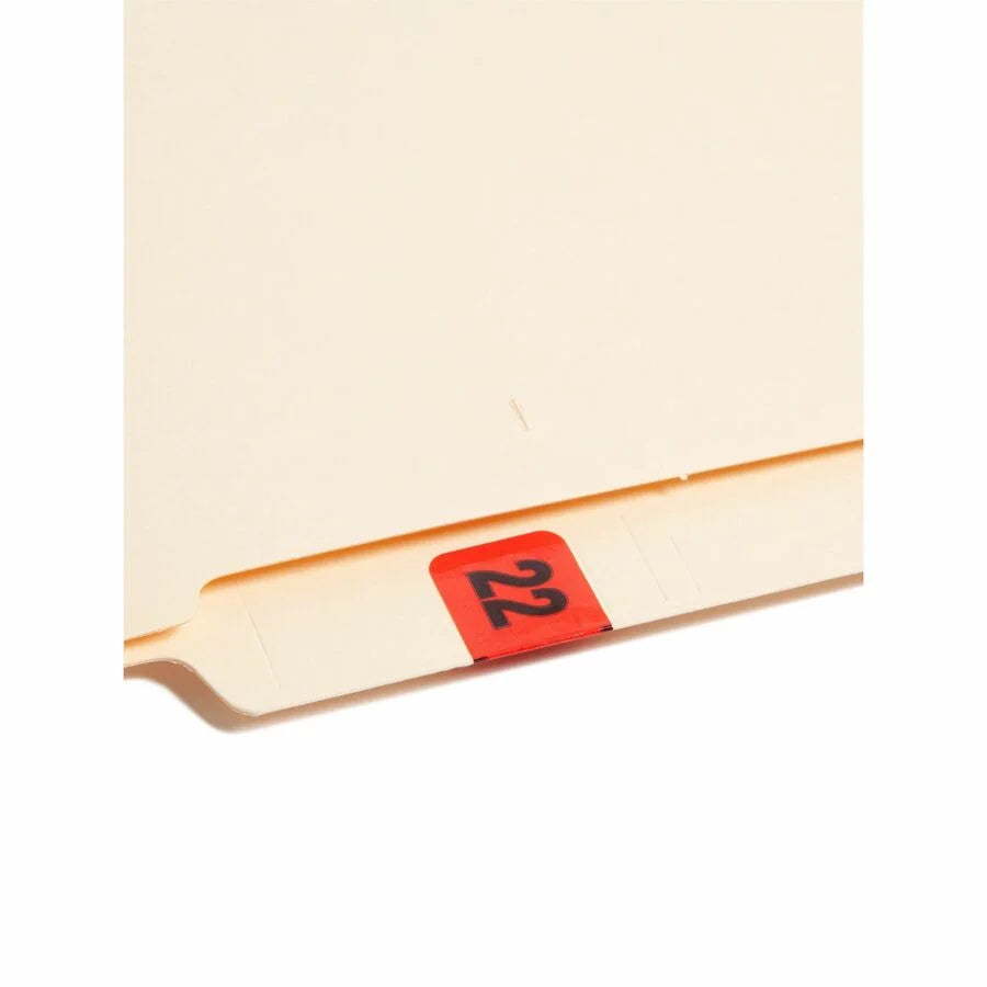 Smead ETYJ Color-Coded Year Labels - 2022 - Red - Laminated - 500 - Color-Coding