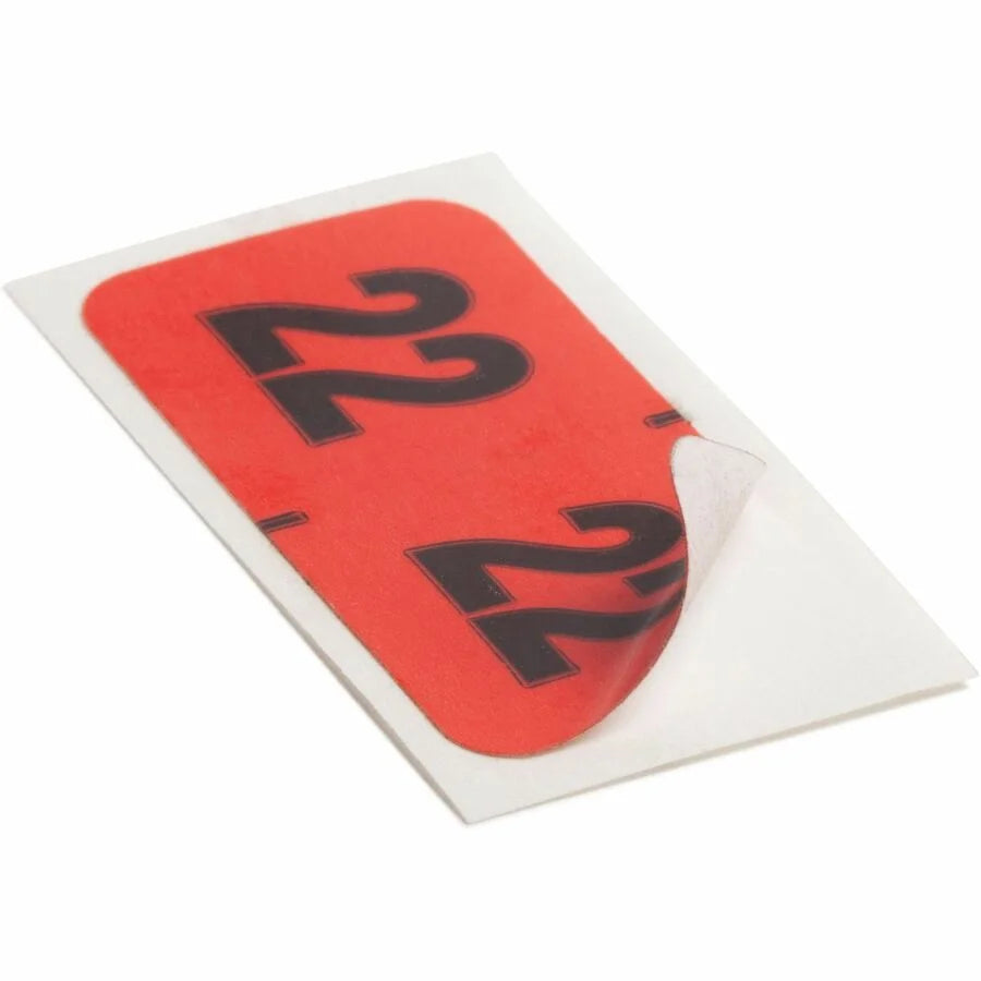 Smead ETYJ Color-Coded Year Labels - 2022 - Red - Laminated - 500 - Color-Coding