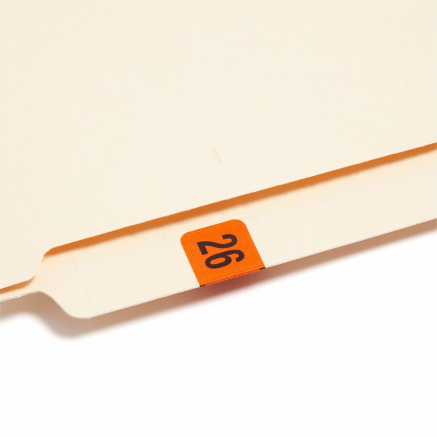 Smead ETYJ Color-Coded Year Labels - 3/4’’ Height x 1 1/2’’ Width - Roll - Orange - Paper - Laminated - Color-Coding