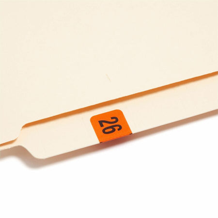 Smead ETYJ Color-Coded Year Labels - 3/4’’ Height x 1 1/2’’ Width - Roll - Orange - Paper - Laminated - Color-Coding