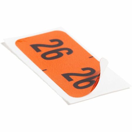 Smead ETYJ Color-Coded Year Labels - 3/4’’ Height x 1 1/2’’ Width - Roll - Orange - Paper - Laminated - Color-Coding