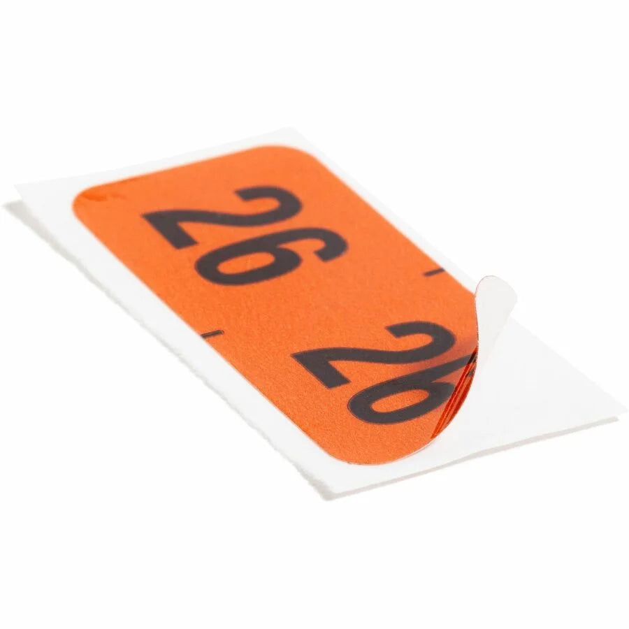 Smead ETYJ Color-Coded Year Labels - Orange - Durable Self-Adhesive - 500 - Color-Coding