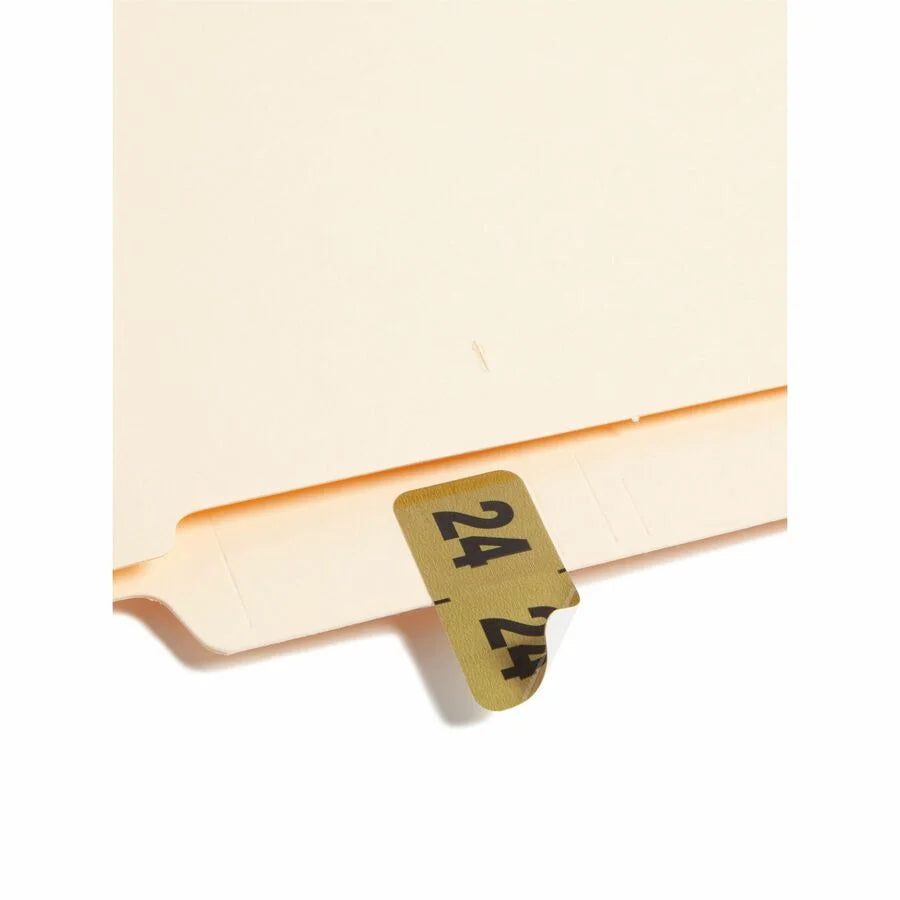 Smead ETYJ Gold Year Labels - Color-Coded Rolls - 3/4’’ x 1/2’’ - Laminated - Color-Coding