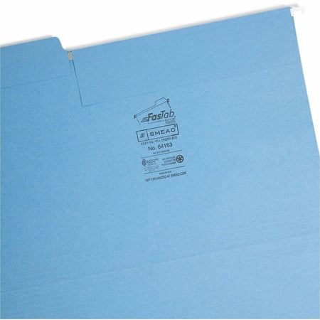 Smead FasTab 1/3 Tab Cut Legal Recycled Hanging Folder - 8 1/2’’ x 14’’ - Top Location - Assorted Position - 11 pt.