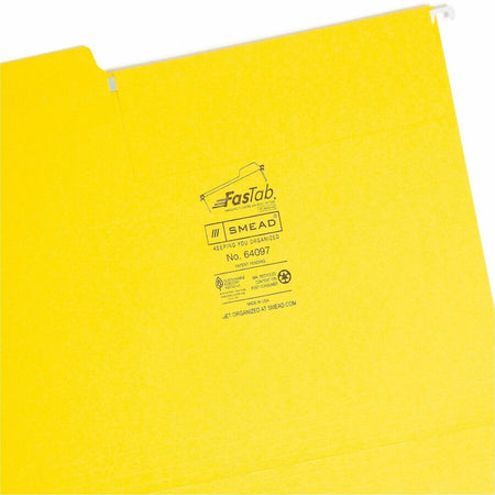 Smead FasTab 1/3 Tab Cut Letter Recycled Hanging Folder - Right