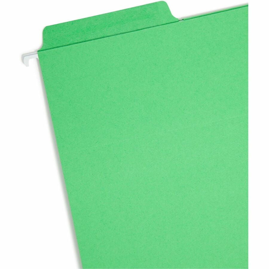 Smead FasTab 1/3 Tab Cut Letter Recycled Hanging Folder - 8 1/2’’ x 11’’ - Top Location - Assorted Position - 11 pt.