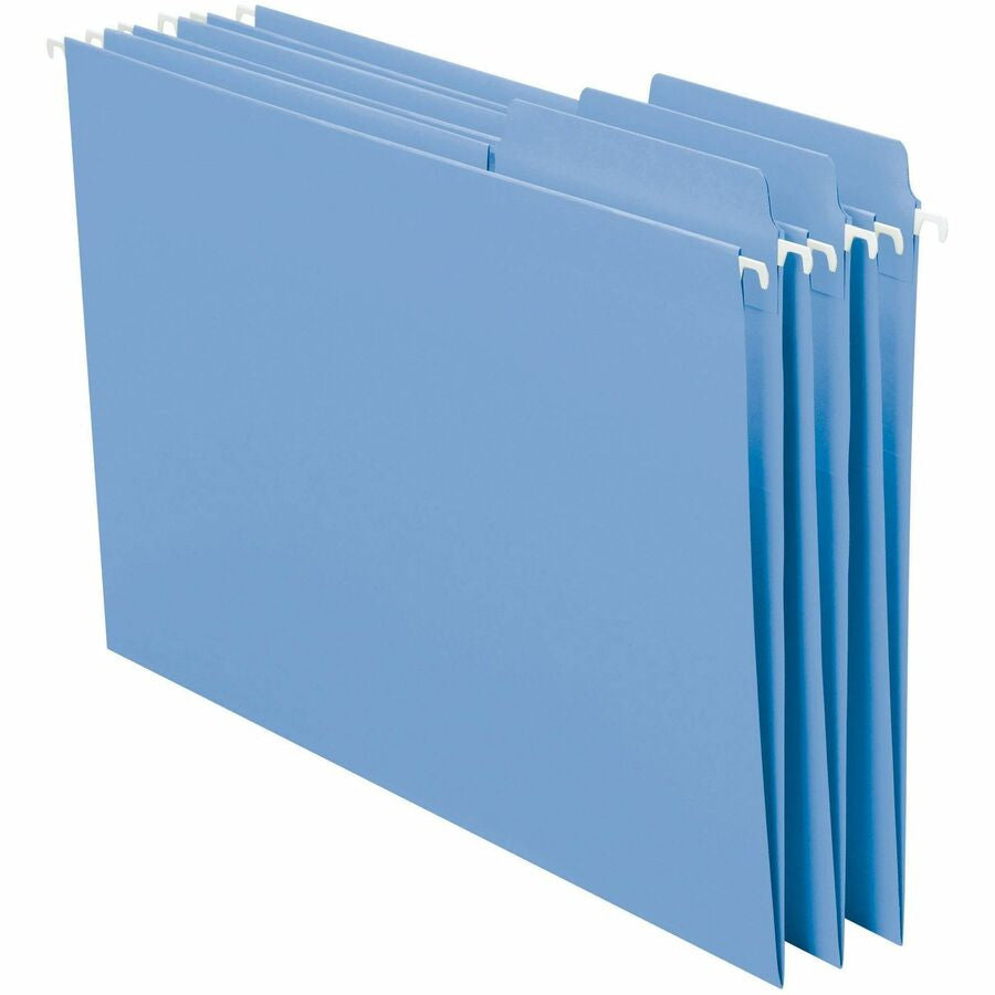 Smead FasTab 1/3 Tab Cut Letter Recycled Hanging Folder - 8 1/2’’ x 11’’ - Top Location - Assorted Position - 11 pt.