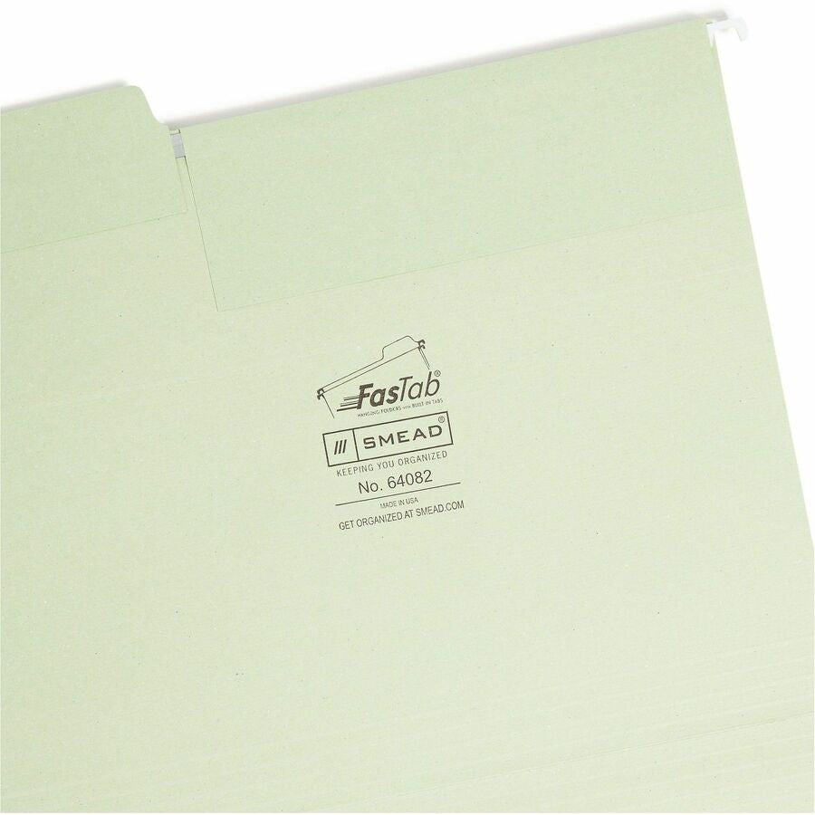 Smead FasTab 1/3 Tab Cut Letter Recycled Hanging Folder - Right
