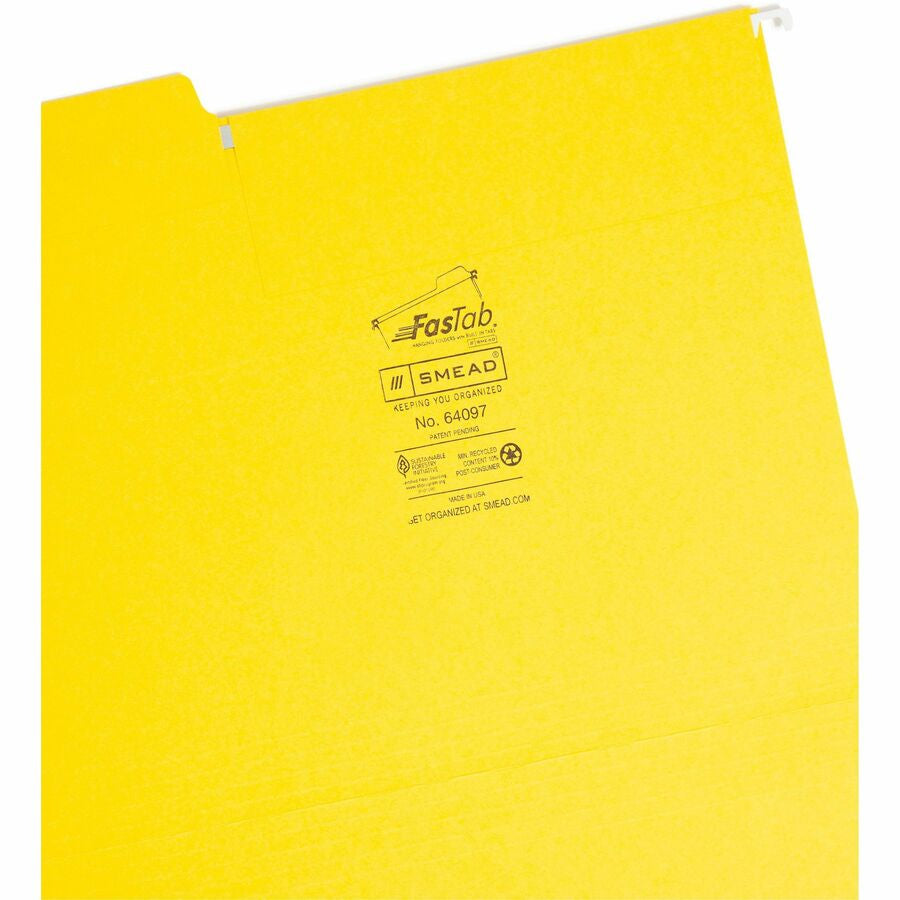 Smead FasTab 1/3 Tab Cut Letter Recycled Hanging Folder - Alternate-Image9