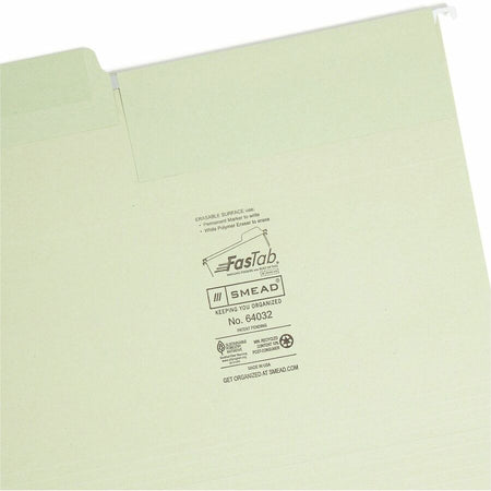 Smead FasTab 1/3 Tab Cut Letter Recycled Hanging Folder - Right