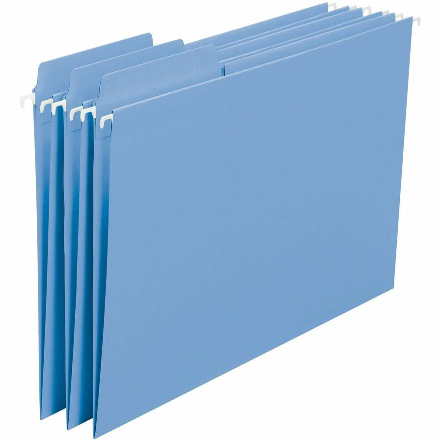 Smead FasTab 1/3 Tab Cut Letter Recycled Hanging Folder - 8 1/2’’ x 11’’ - Top Location - Assorted Position - 11 pt.