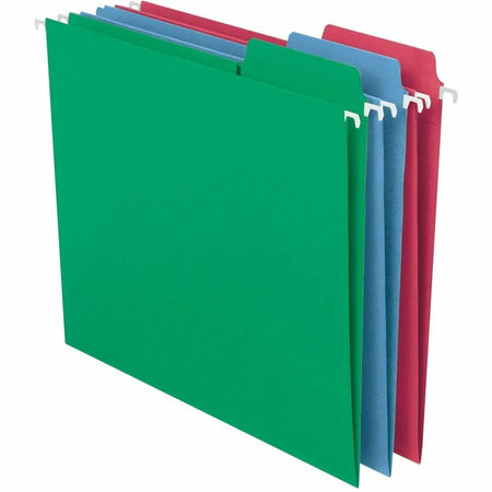 Smead FasTab Recycled Hanging Folders - 1/3 Tab Cut - Assorted Colors - 18/Box - & Accessories