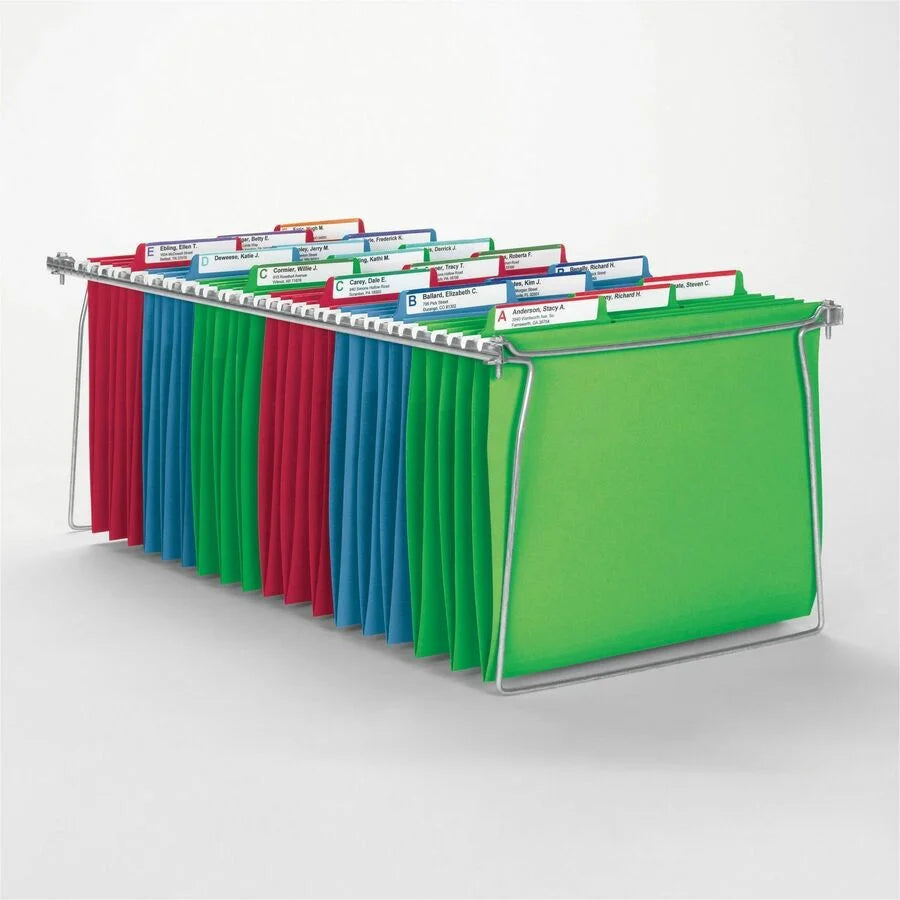 Smead FasTab Recycled Hanging Folders - 1/3 Tab Cut - Assorted Colors - 18/Box - & Accessories
