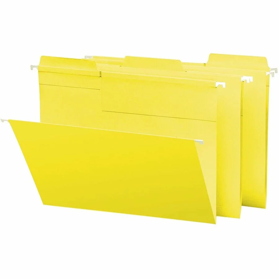 Smead FasTab Recycled Hanging Folders - Heavy Duty Yellow - 20/Box - & Accessories